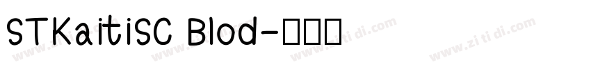 STKaitiSC Blod字体转换